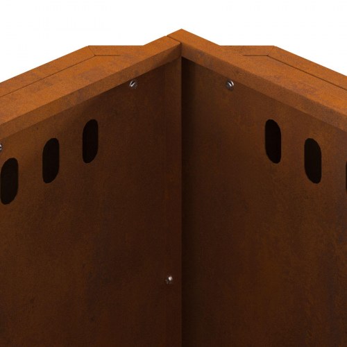 Røgfri ildsted 58x58x51 cm i vejrbestandigt stål