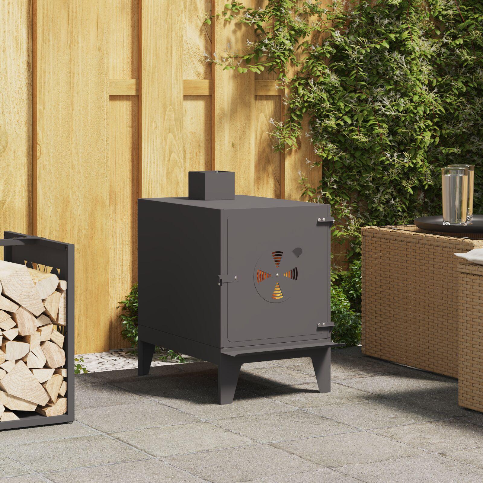 Campingkomfur med luftventil Sort 35 x 50 x 60 cm Stål