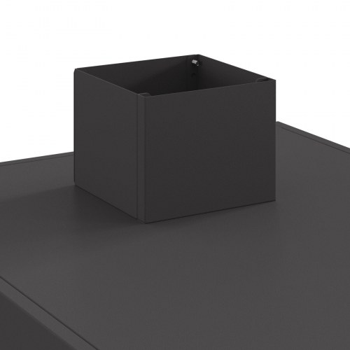 Campingkamin med skorsten Sort 35x50x60 cm Stål