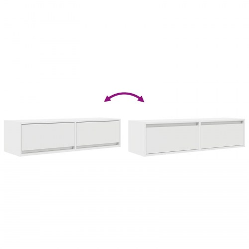 TV-bord Hvid 100x31x25,5 cm Konstrueret træ