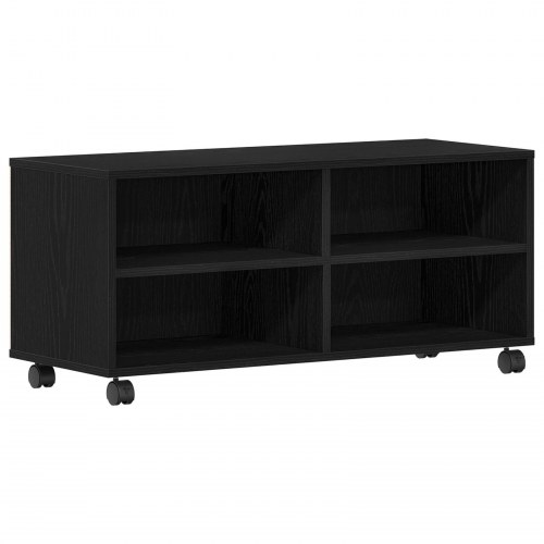 TV Skab Sort 90x35x35 cm Konstrueret træ