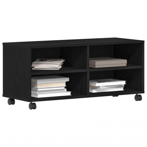 TV Skab Sort 90x35x35 cm Konstrueret træ