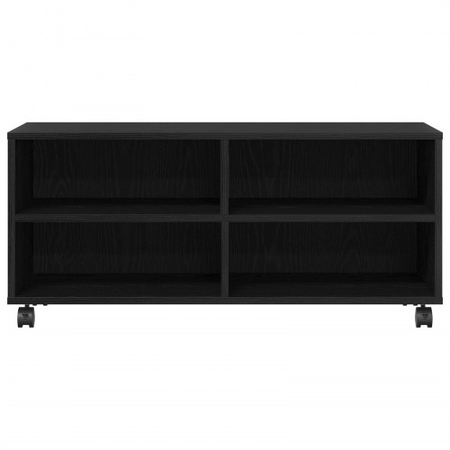 TV Skab Sort 90x35x35 cm Konstrueret træ