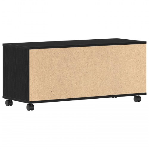 TV Skab Sort 90x35x35 cm Konstrueret træ