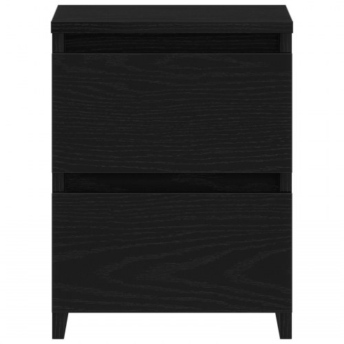 Natborde med skuffer 2 stk Sort Eg 30x30x40 cm
