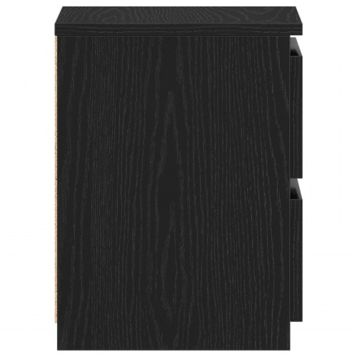 Natborde med skuffer 2 stk Sort Eg 30x30x40 cm