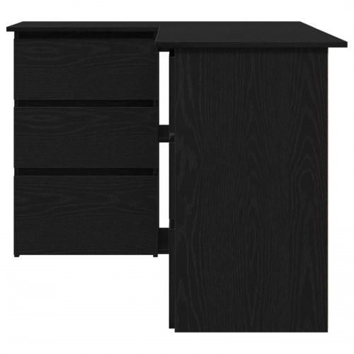Sort Eg Hjørneskrivebord, 145x100x76 cm, Lavet af Konstrueret Træ