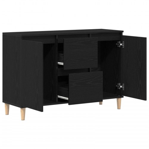 Sideboard Sort Eg 101x35x60 cm Lavet af Træ