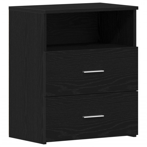 Sengeborde 2 stk Sort Eg 50x32x60 cm Lavet i Træ