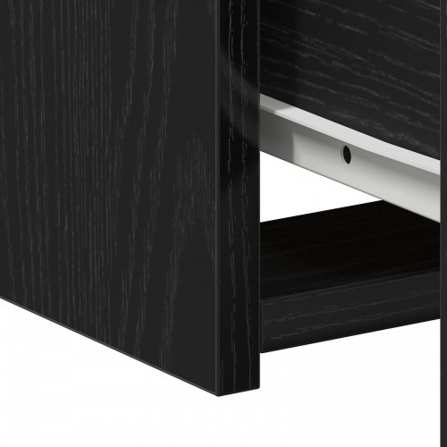 Sengeborde 2 stk Sort Eg 50x32x60 cm Lavet i Træ