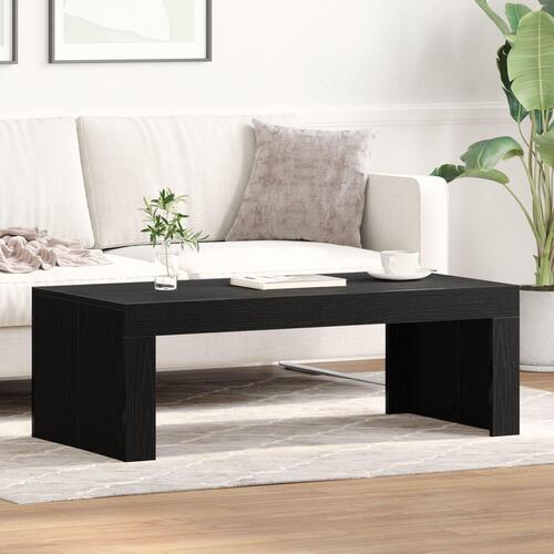 Sofabord Sort Egetræ 102x50x35 cm Konstrueret Træ