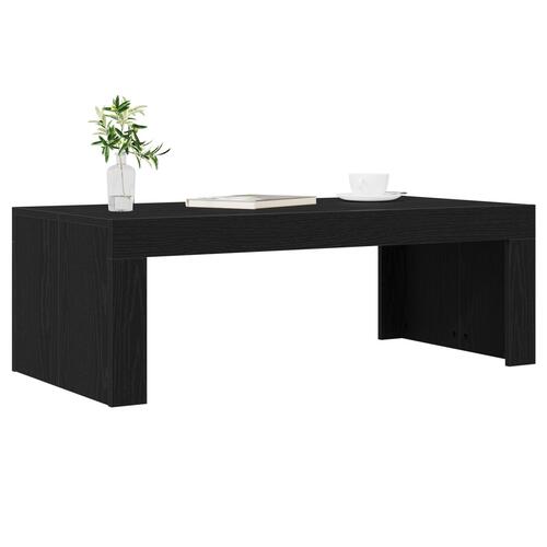 Sofabord Sort Egetræ 102x50x35 cm Konstrueret Træ