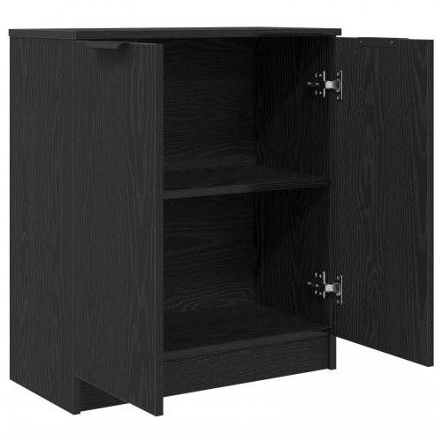 Skab Sort Eg 60x30x70 cm Konstrueret Træ