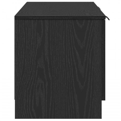 TV-bord - Sort Eg - 140x35x40 cm - Fremstillet af konstrueret træ
