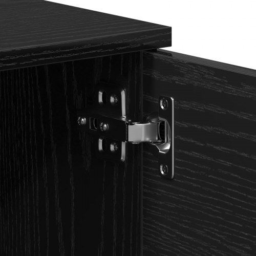TV-bord - Sort Eg - 140x35x40 cm - Fremstillet af konstrueret træ