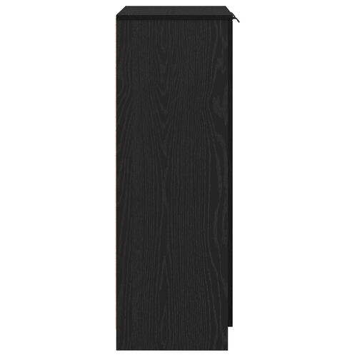 Skoskab Sort Eg 59x35x100 cm Konstrueret Træ
