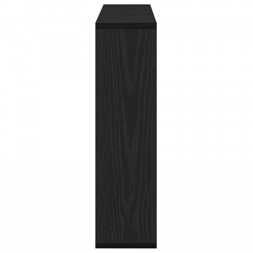 LED Spejlskab - Sort Eg - 76x15x55 cm - Lavet af konstrueret træ