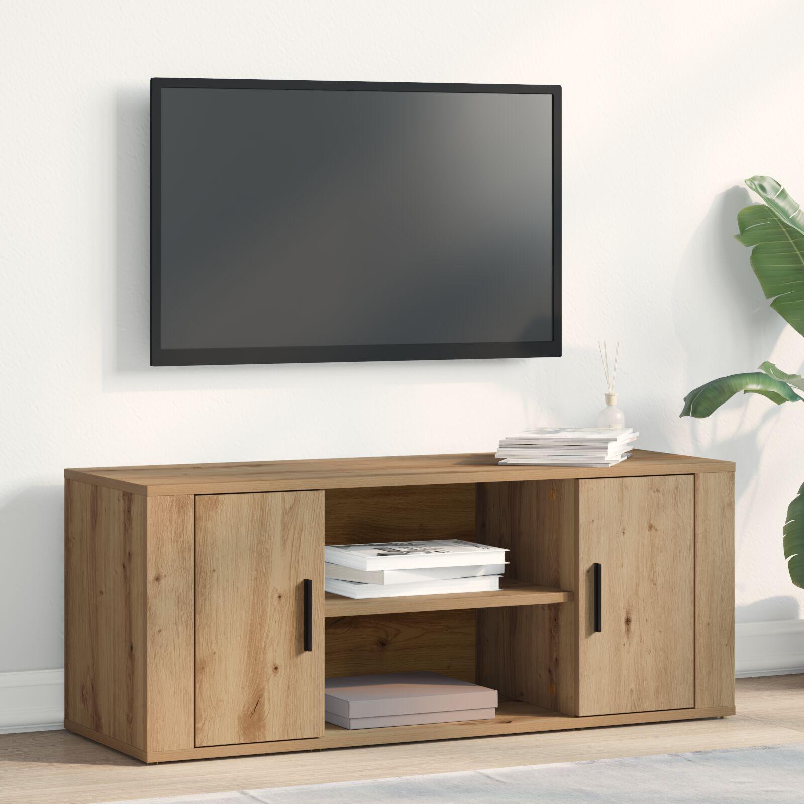 Tv-bænk Artisan Eg 100x35x40 Cm Konstrueret Træ