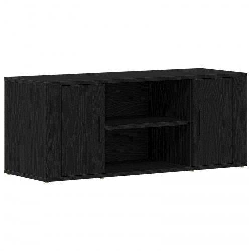 TV Skab Sort Eg 100x35x40 cm Konstrueret Træ