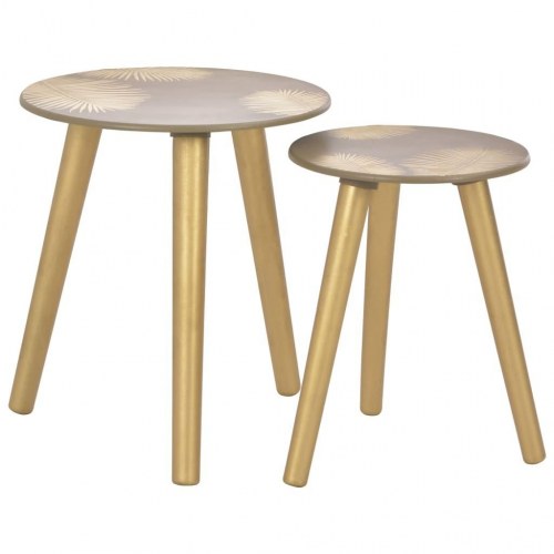 Indskudsborde 2 stk. 40 x 45 cm/30 x 40 cm MDF guldfarvet