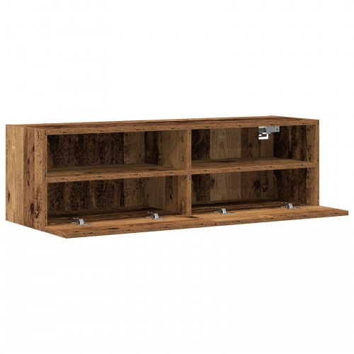 TV vægskabe 2 stk Gamle træ 100x30x30 cm Konstrueret træ