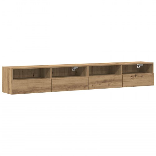 TV Vægskabe 2 stk Artisan Eg 100x30x30 cm Konstrueret træ