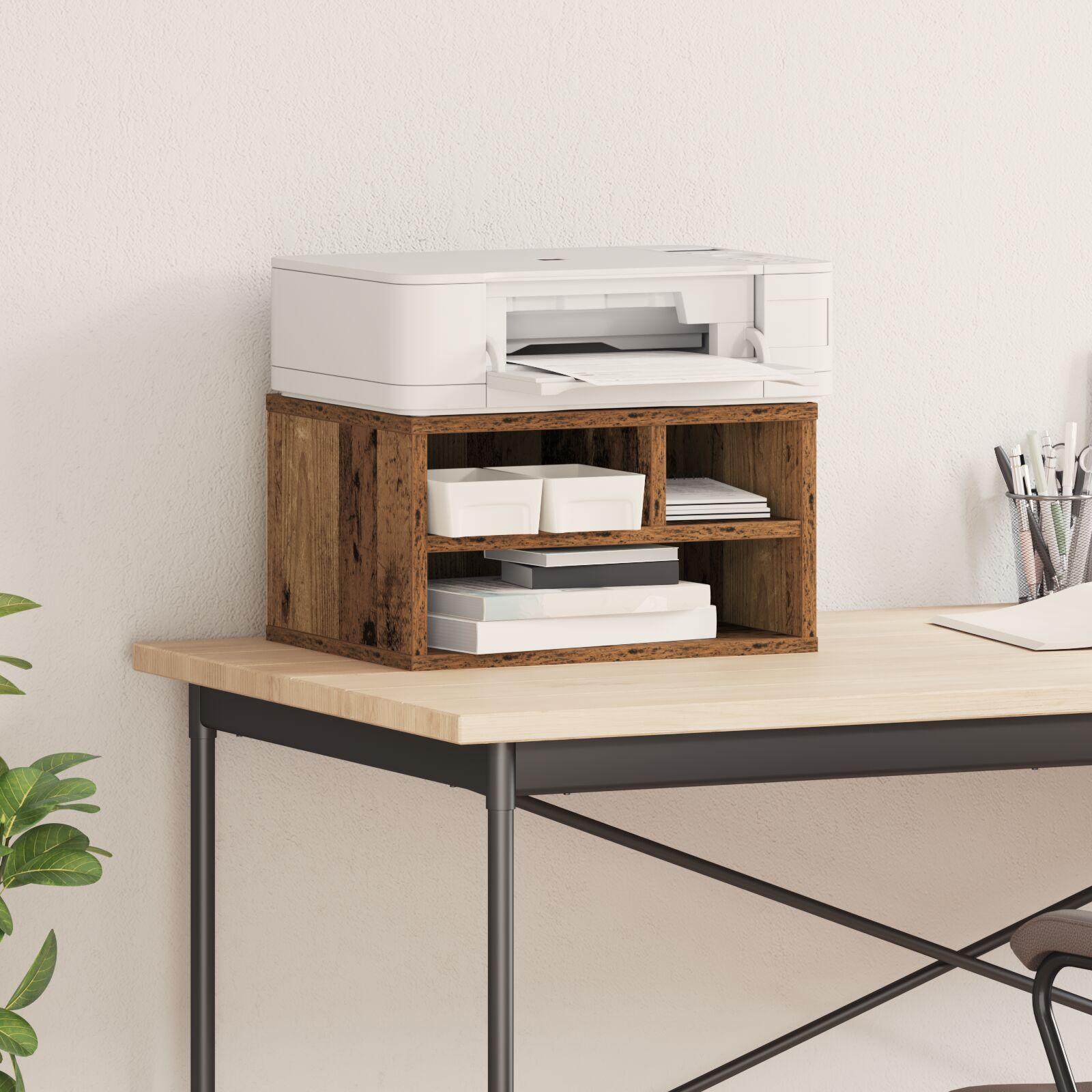 Printerstand Gammelt træ 40 x 32 x 22,5 cm Konstrueret træ
