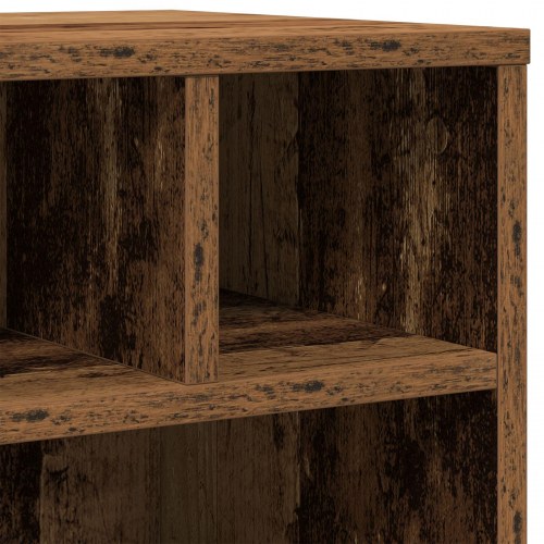 Printerstand med hjul Gamle træ 41x32x48 cm