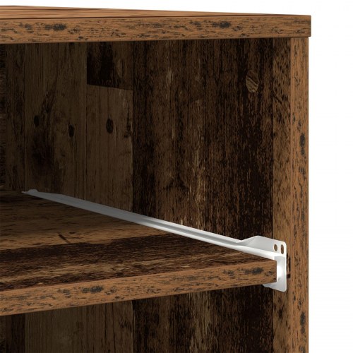 Printer Stand med Hjul Gamle Træ 60x48x74 cm