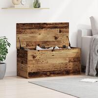 Opbevaringsboks med låg Gamle træ 100x42x46 cm Ingeniørtræ