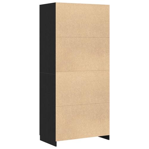 Garderobe Sort Eg 90x52x200 cm Træ
