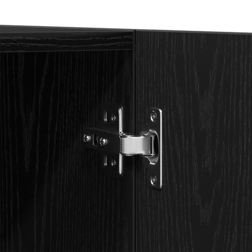 Garderobe Sort Eg 90x52x200 cm Træ