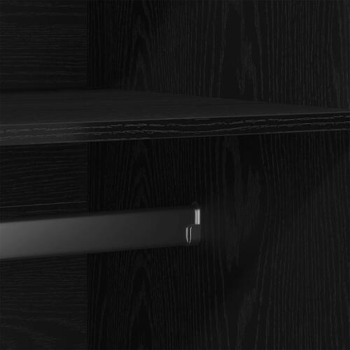 Garderobe Sort Eg 90x52x200 cm Træ