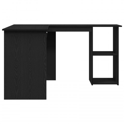 Skrivebord i Sort Eg 120x140x75 cm lavet af konstrueret træ
