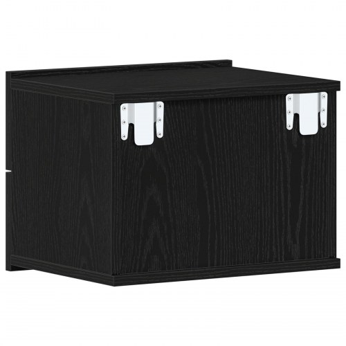Sengebord Sort Eg 40x30x30 cm Lavet af træ