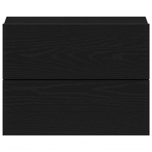 Sengebord Sort Eg 40x30x30 cm Lavet af træ