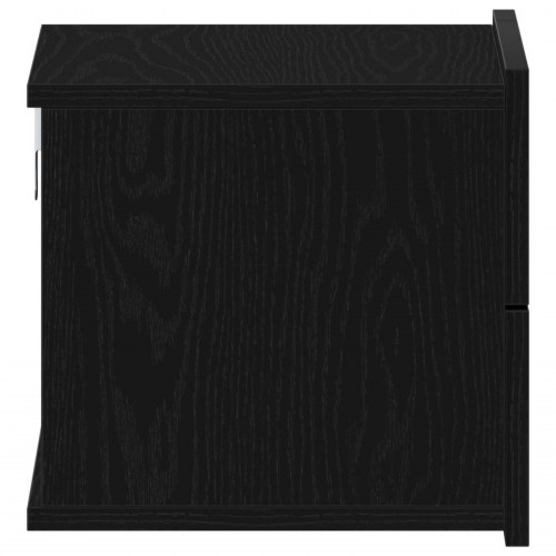 Natborde 2 stk Sort Eg 40x30x30 cm Konstrueret Træ