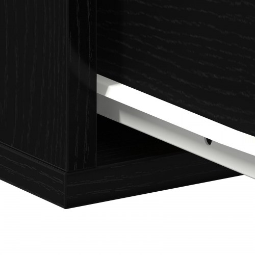 Natborde 2 stk Sort Eg 40x30x30 cm Konstrueret Træ
