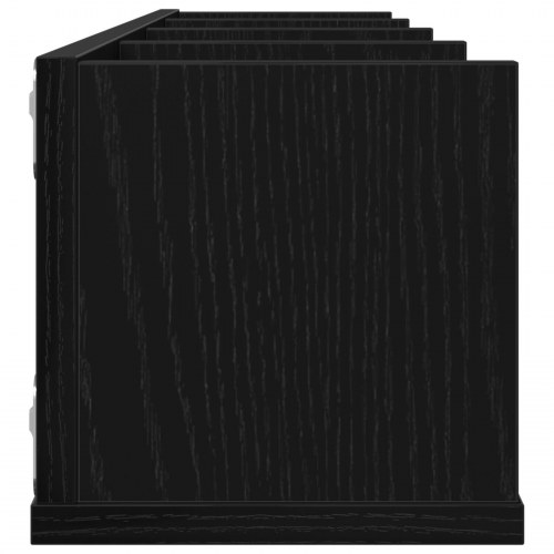 CD Væghylde Sort Eg 100x18x18 cm Konstrueret Træ