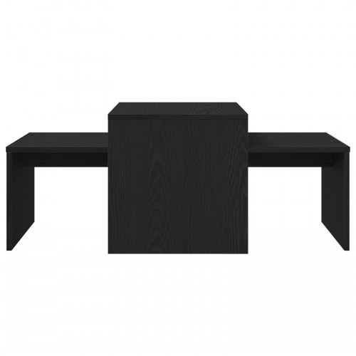 Sæt af borde Sort eg 100x48x40 cm Ingeniørtræ