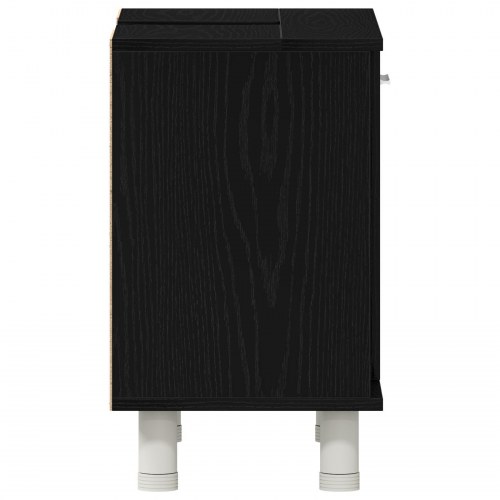 Badeværelsesskab Sort Eg 60x32x54 cm Konstrueret Træ