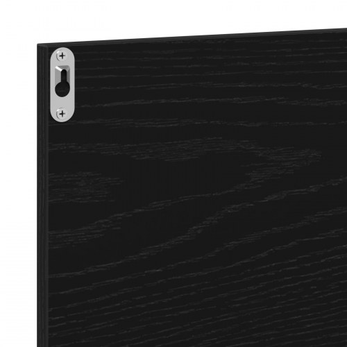 Badeværelsesspejl i Sort Eg 90x10,5x37 cm i Ingeniørtræ