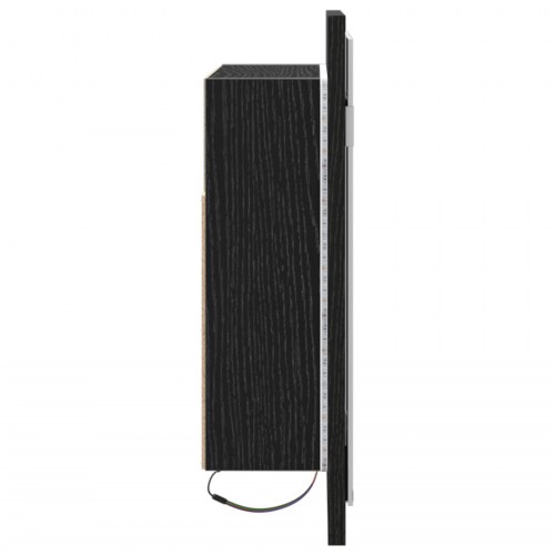 LED Badeværelsesspejlskab i Sort Eg 60x12x45 cm i Træ