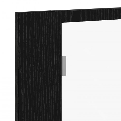 LED Badeværelsesspejlskab i Sort Eg 60x12x45 cm i Træ