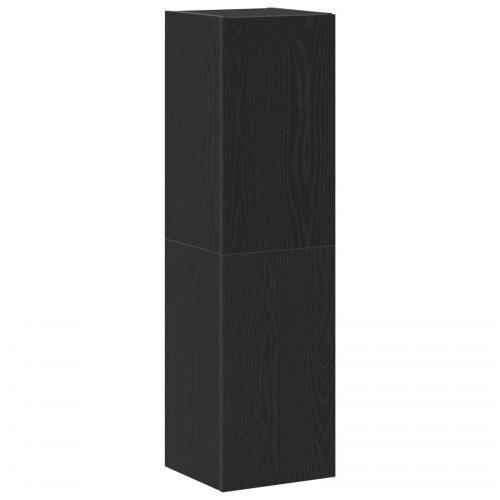 TV-skab Sort Eg 30,5x30x110 cm Konstrueret Træ