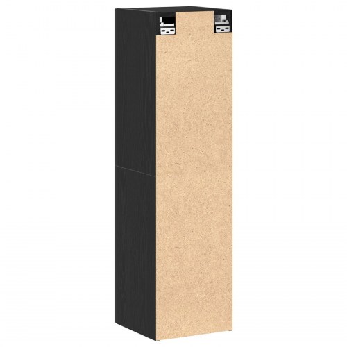 TV-skab Sort Eg 30,5x30x110 cm Konstrueret Træ