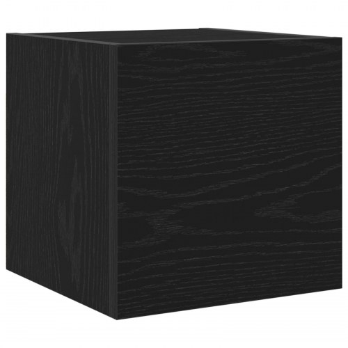 Væghængt TV-Kabinet i Sort Eg 30,5x30x30 cm