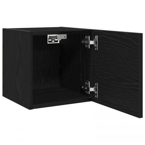 Væghængt TV-Kabinet i Sort Eg 30,5x30x30 cm