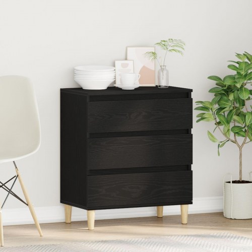 Sideboard Sort Eg 60x35x70 cm Konstrueret Træ