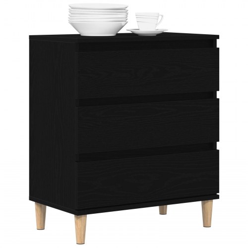 Sideboard Sort Eg 60x35x70 cm Konstrueret Træ
